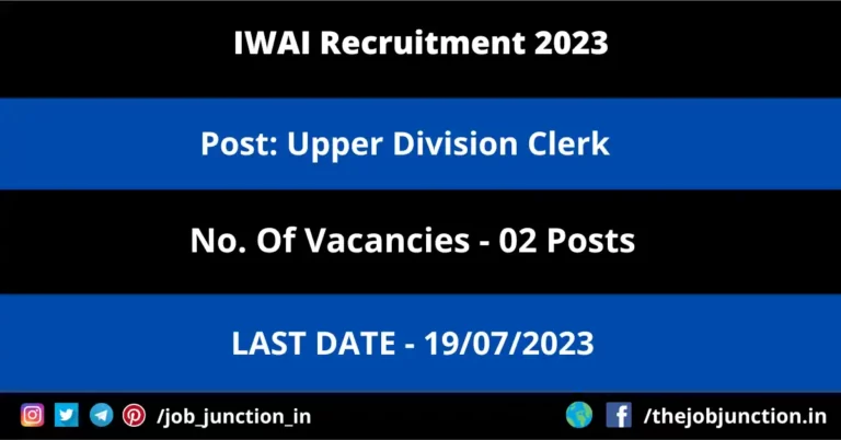 IWAI Clerk Recruitment 2023
