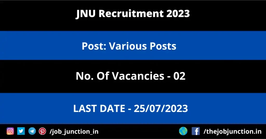 NHSRC Consultant Recruitment 2023 JOB JUNCTION JNU Recruitment 2023