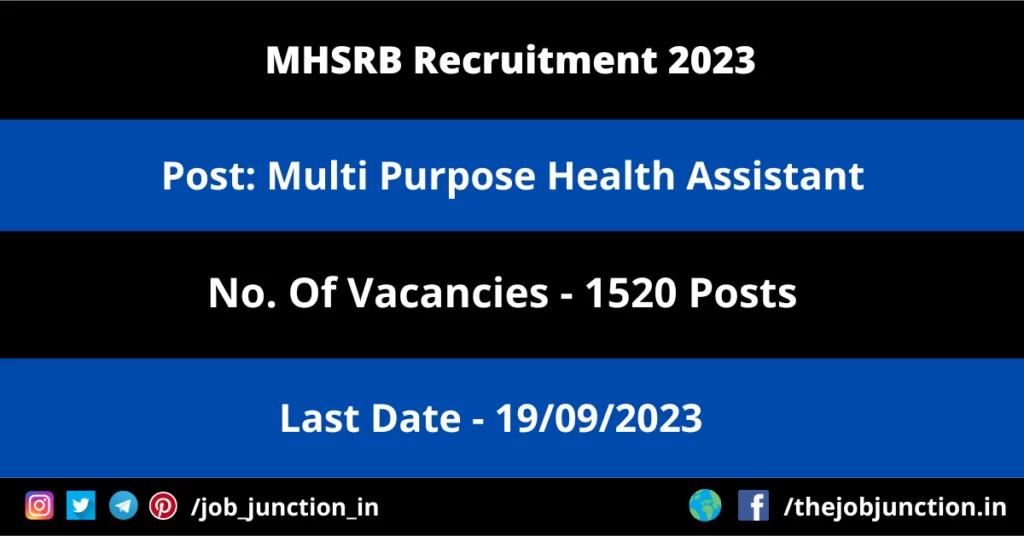 UKPSC Lab Assistant Recruitment 2023 JOB JUNCTION MHSRB Health Assistant Recruitment 2023