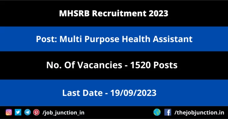 MHSRB Health Assistant Recruitment 2023