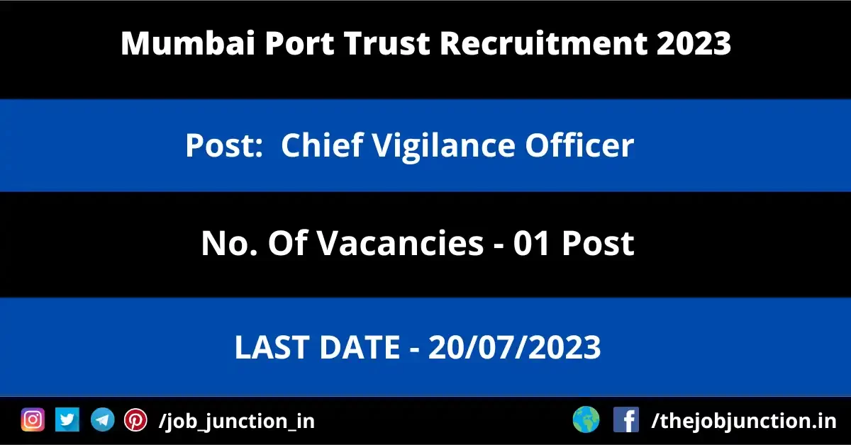 Mumbai Port Trust Recruitment 2023