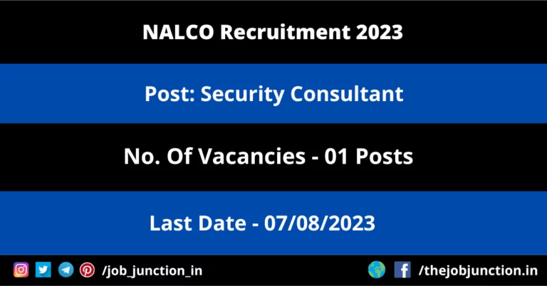 NALCO Security Consultant Recruitment 2023