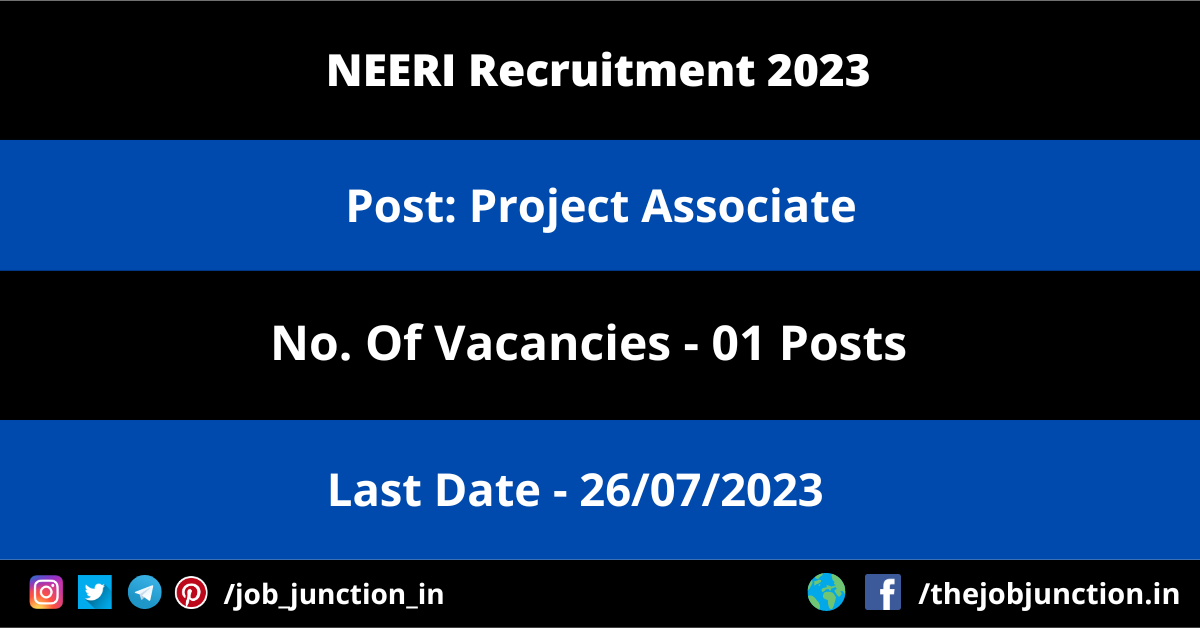 NEERI Project Associate Recruitment 2023
