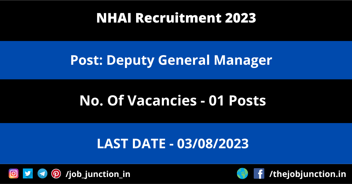 NHAI DGM Recruitment 2023