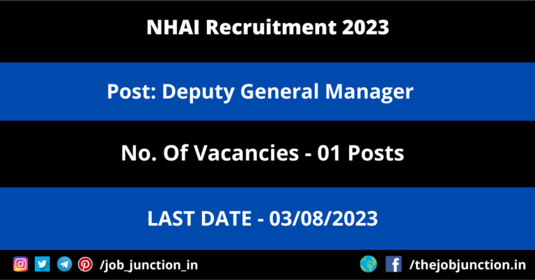 NHAI DGM Recruitment 2023