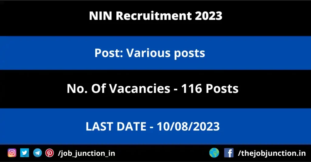 WCD Supervisor Recruitment 2023 JOB JUNCTION NIN Recruitment 2023