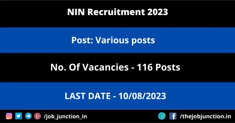 NIN Recruitment 2023