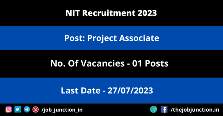 NIT Karnataka Project Associate Recruitment 2023