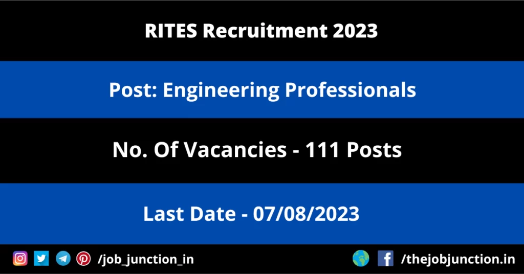 HSSC Recruitment 2026 JOB JUNCTION RITES Engineering Professional Recruitment 2023