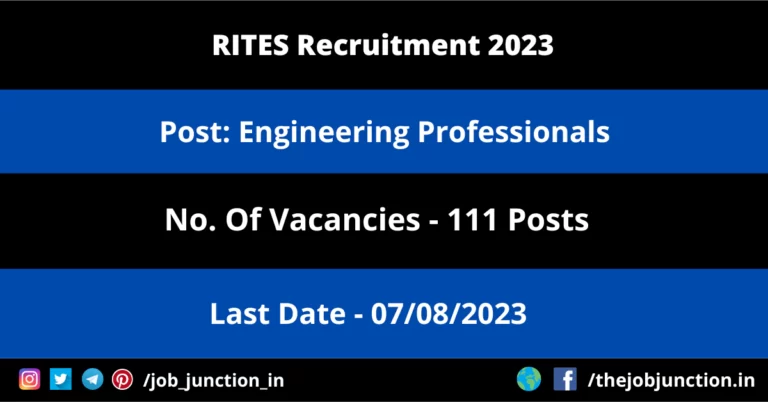 RITES Engineering Professional Recruitment 2023