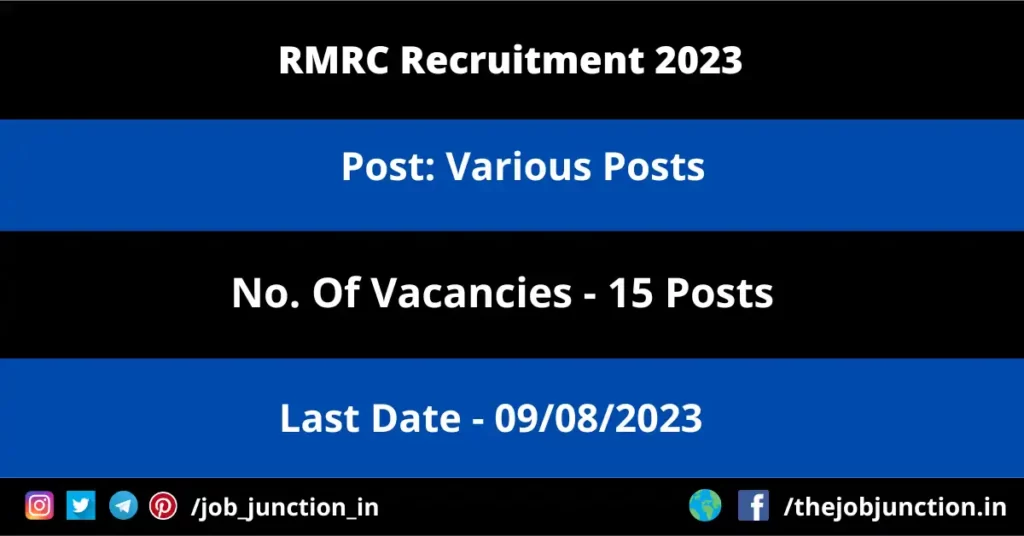 JSSC JTPTCCE Recruitment 2023 JOB JUNCTION RMRC Recruitment 2023