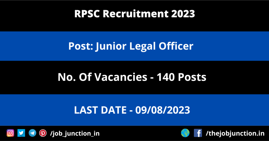 Bombay High Court Associate Recruitment 2026 JOB JUNCTION RPSC JLO Recruitment 2023