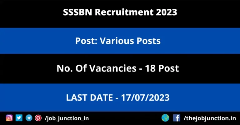 SSSBN Recruitment 2023