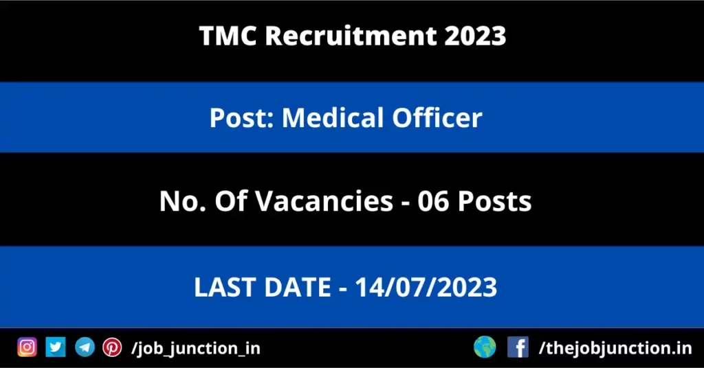 MHRB Assam Recruitment 2023 JOB JUNCTION TMC Medical Officer Recruitment 2023