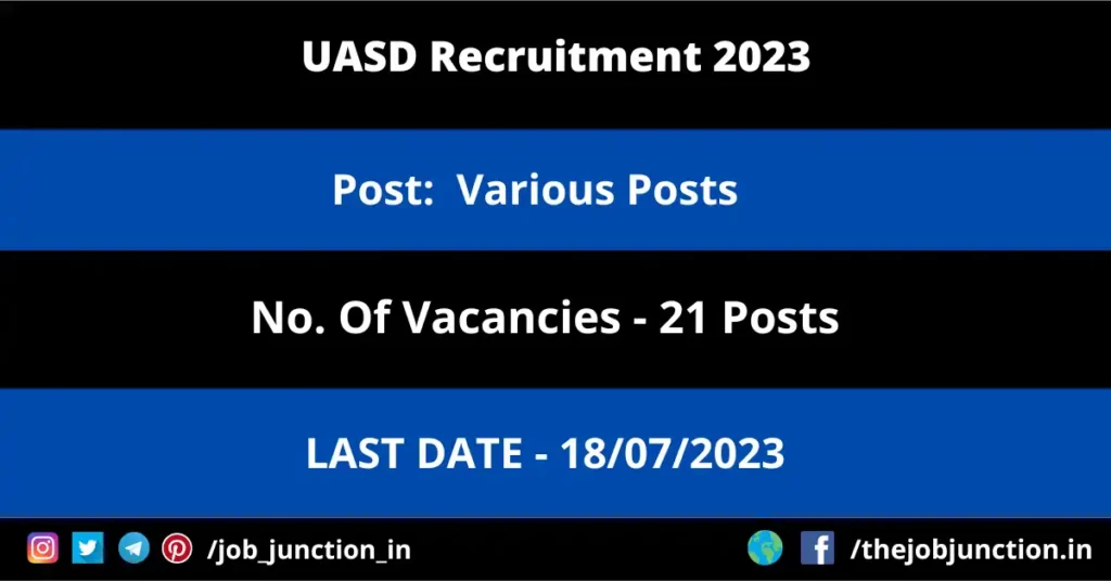 IIT Ropar JRF Recruitment 2023 JOB JUNCTION UASD Recruitment 2023