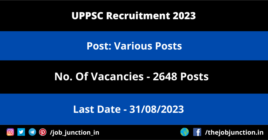 IIT BHU recruitment 2023 JOB JUNCTION UPPSC Recruitment 2023