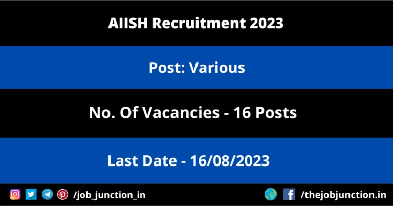 AIISH Mysore Recruitment 2023