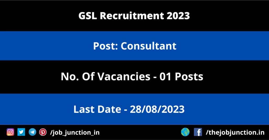 NPSC Stenographer Recruitment 2023 JOB JUNCTION GSL Consultant Recruitment 2023