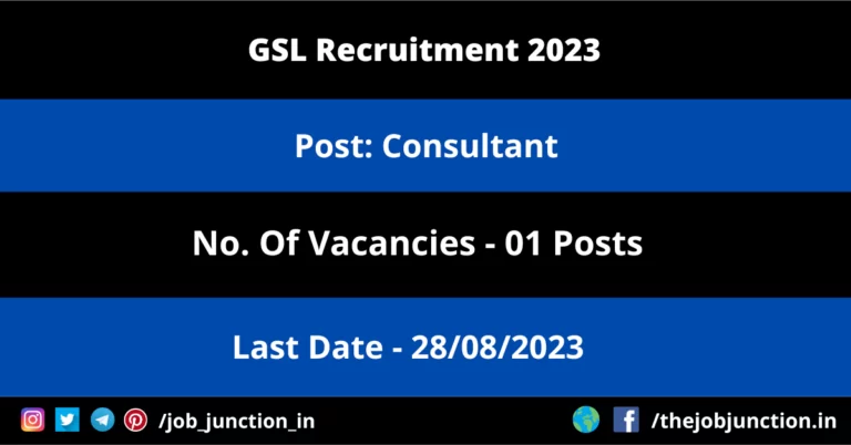 GSL Consultant Recruitment 2023