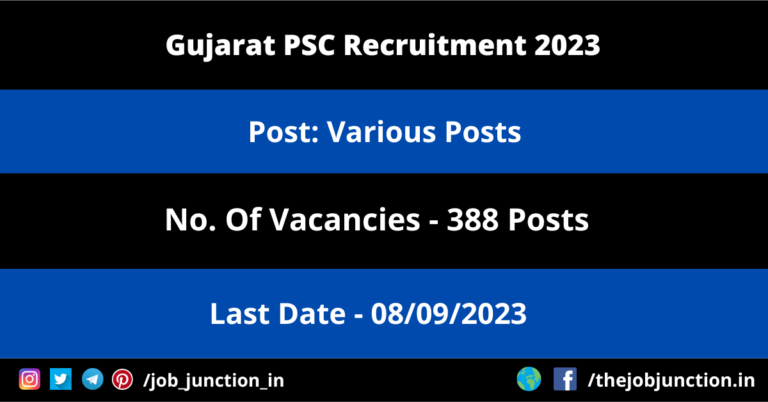 Gujarat PSC Recruitment 2023