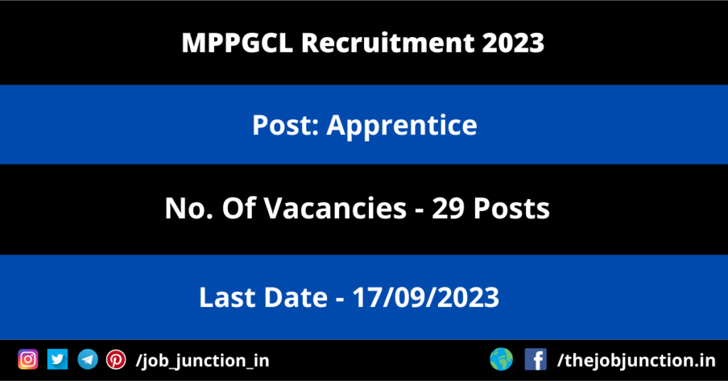 SECR Recruitment 2025 JOB JUNCTION MPPGCL Manager Recruitment 2023