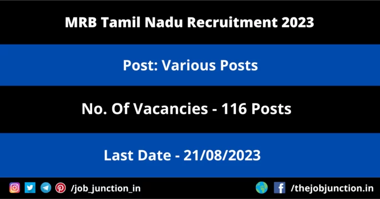 MRB Tamil Nadu Recruitment 2023