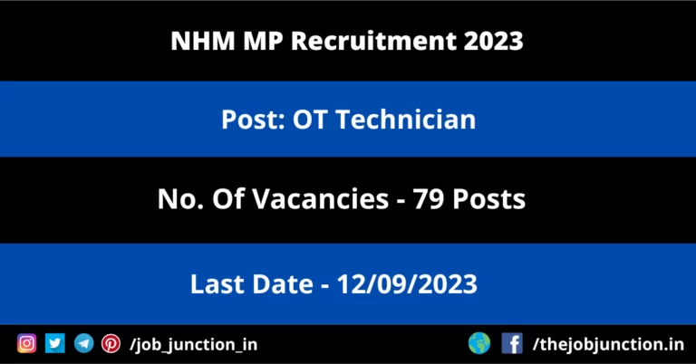 NHM MP OT Technician Recruitment 2023