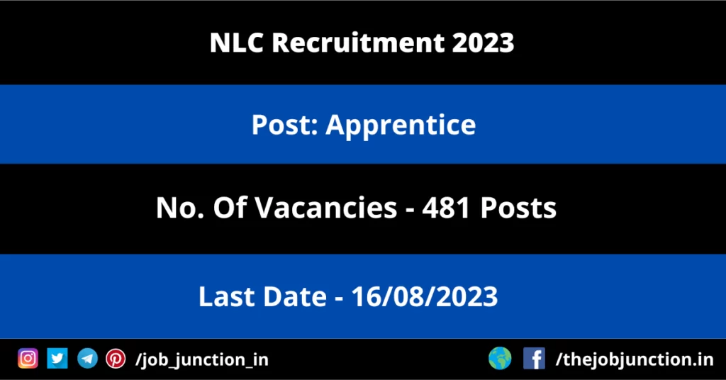 APSRTC Recruitment 2025 JOB JUNCTION NLC Apprentice Recruitment 2023
