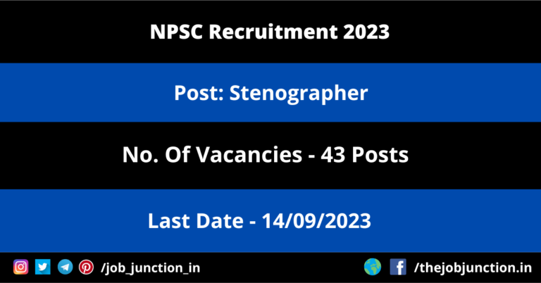 NPSC Stenographer Recruitment 2023