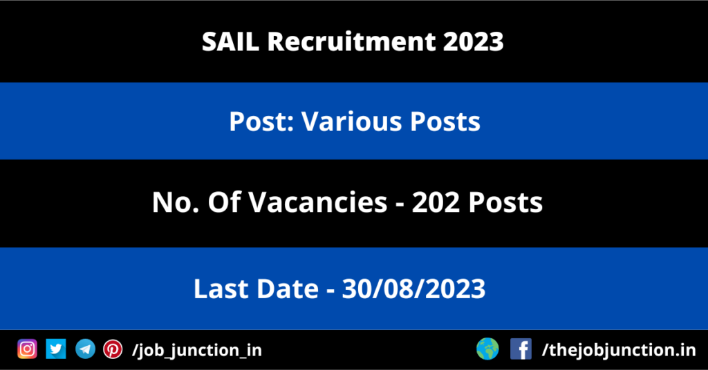 Odisha Police Recruitment 2023 JOB JUNCTION SAIL Recruitment 2023