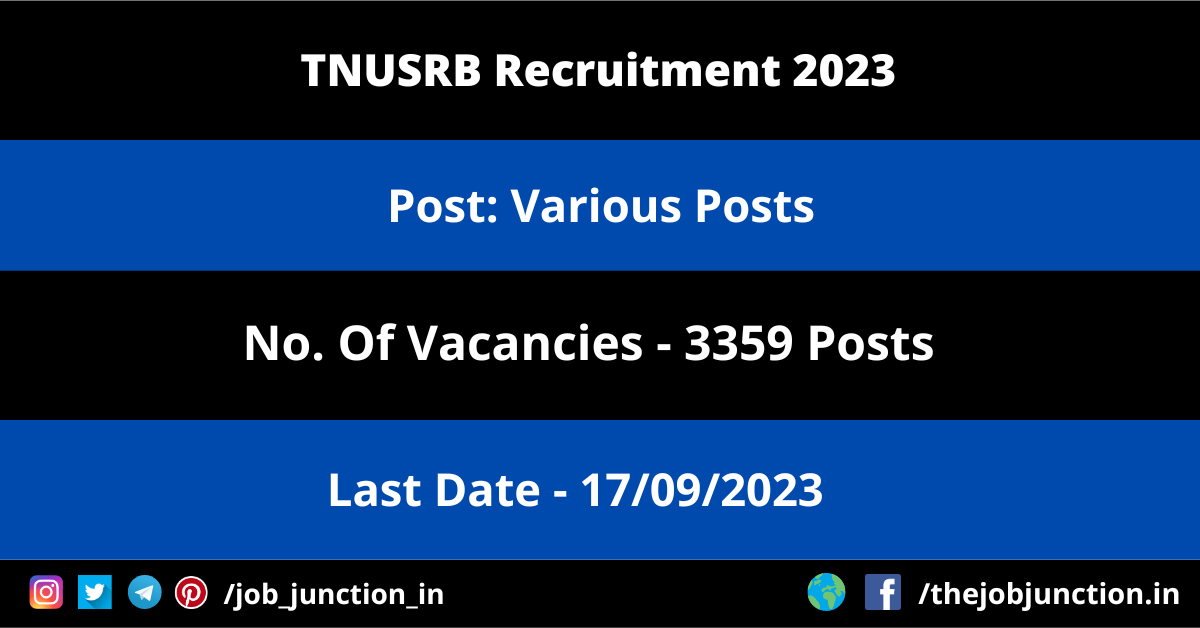 TNUSRB Recruitment 2023