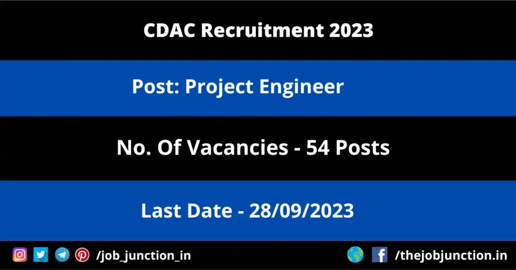 APSRTC Recruitment 2025 JOB JUNCTION CDAC Recruitment 2023