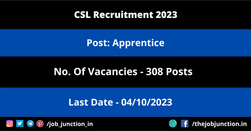 APSRTC Recruitment 2025 JOB JUNCTION CSL Apprentice Recruitment 2023