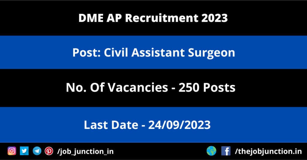 APSRTC Recruitment 2025 JOB JUNCTION DME AP Recruitment 2023