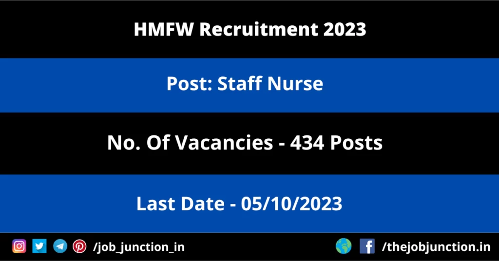APSRTC Recruitment 2025 JOB JUNCTION HMFW Staff Nurse Recruitment 2023
