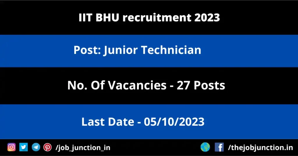 NHM Punjab Yoga Instructor Recruitment 2023 JOB JUNCTION IIT BHU recruitment 2023