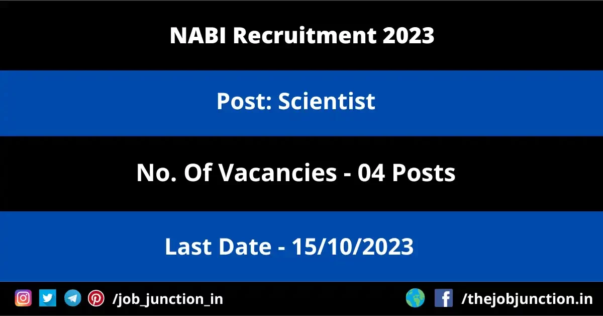 NABI Recruitment 2023