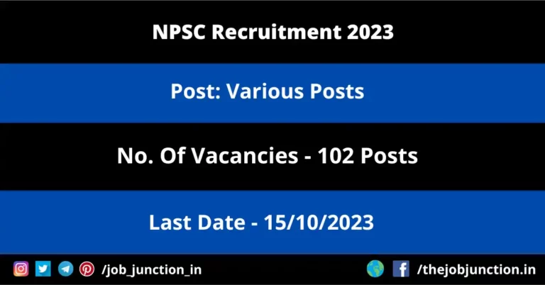 NPSC Recruitment 2023