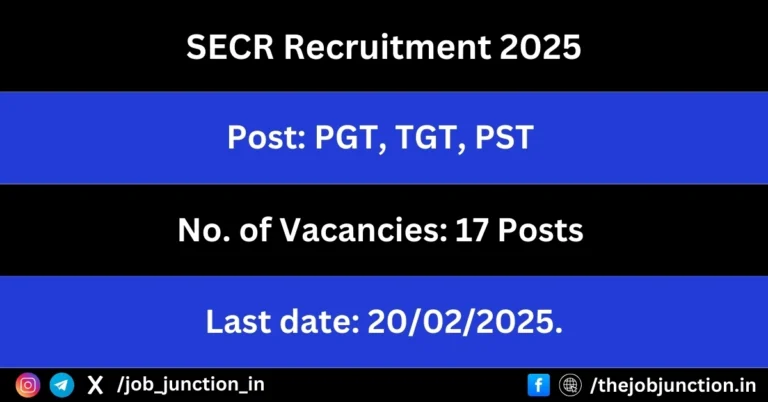 SECR Recruitment 2025