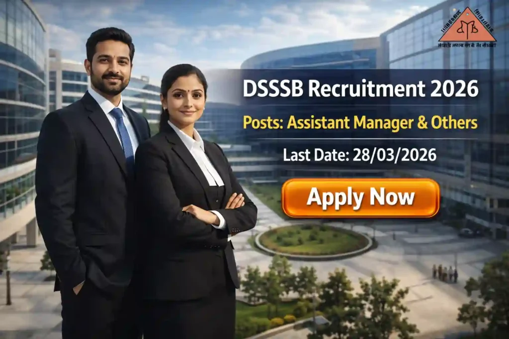 DSSSB Manager Recruitment 2026 JOB JUNCTION DSSSB Manager Recruitment 2026