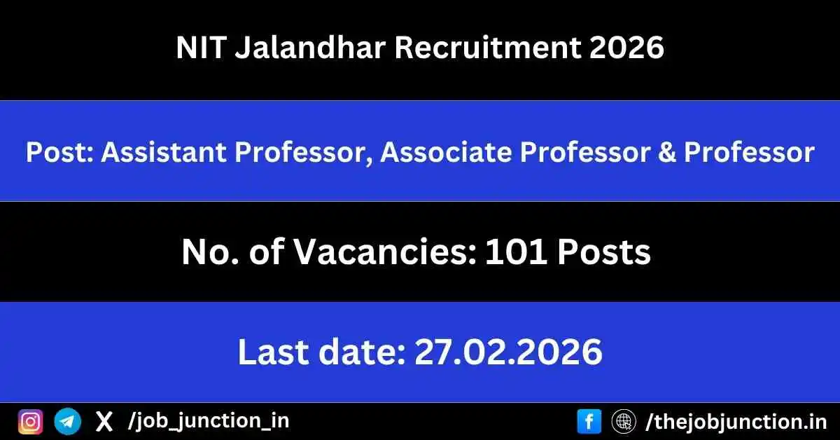 NIT Jalandhar Recruitment 2026
