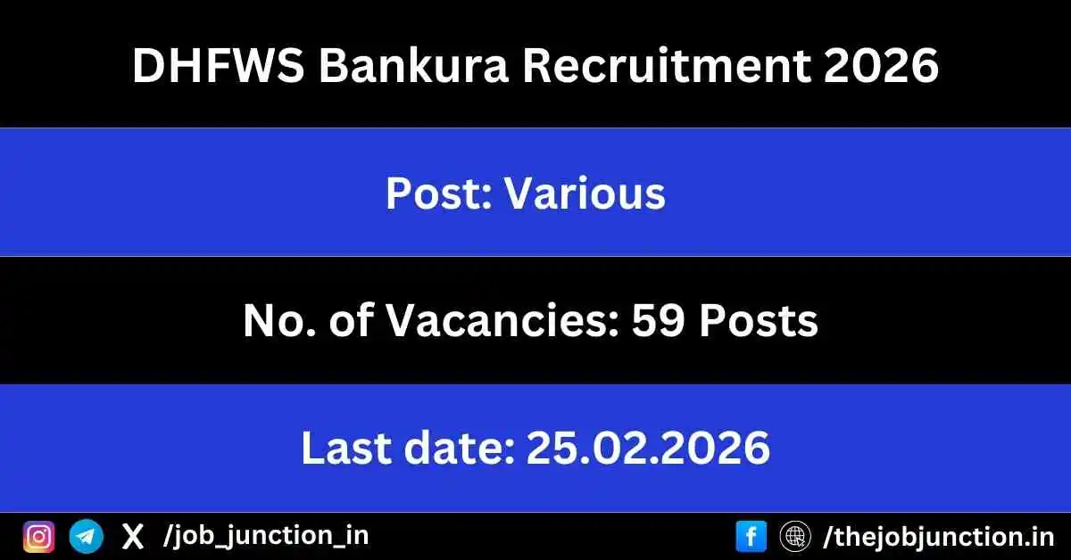 DHFWS Bankura Recruitment 2026