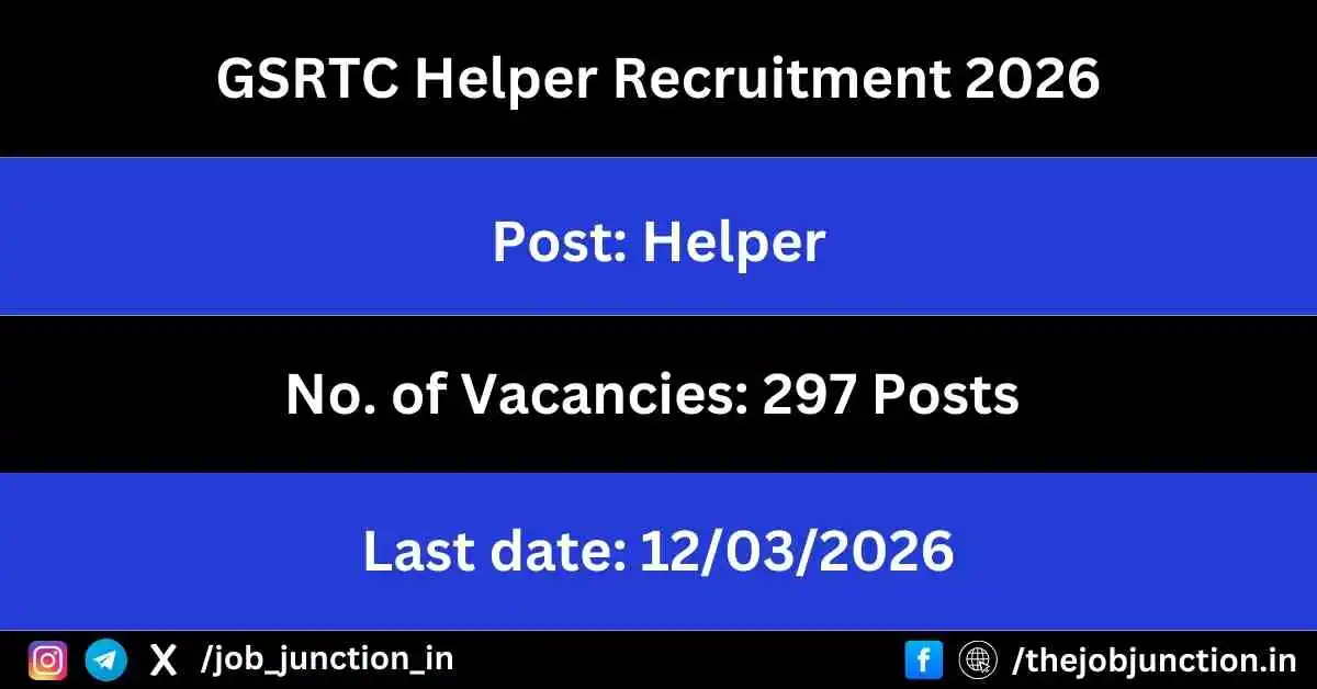 GSRTC Helper Recruitment 2026