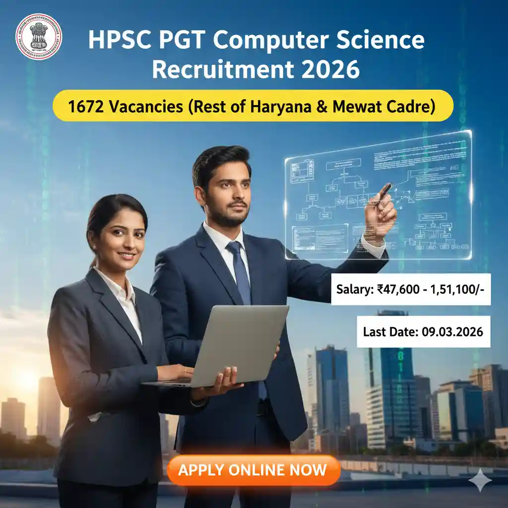 HPSC PGT Computer Science Recruitment 2026 JOB JUNCTION HPSC PGT Computer Science Recruitment 2026