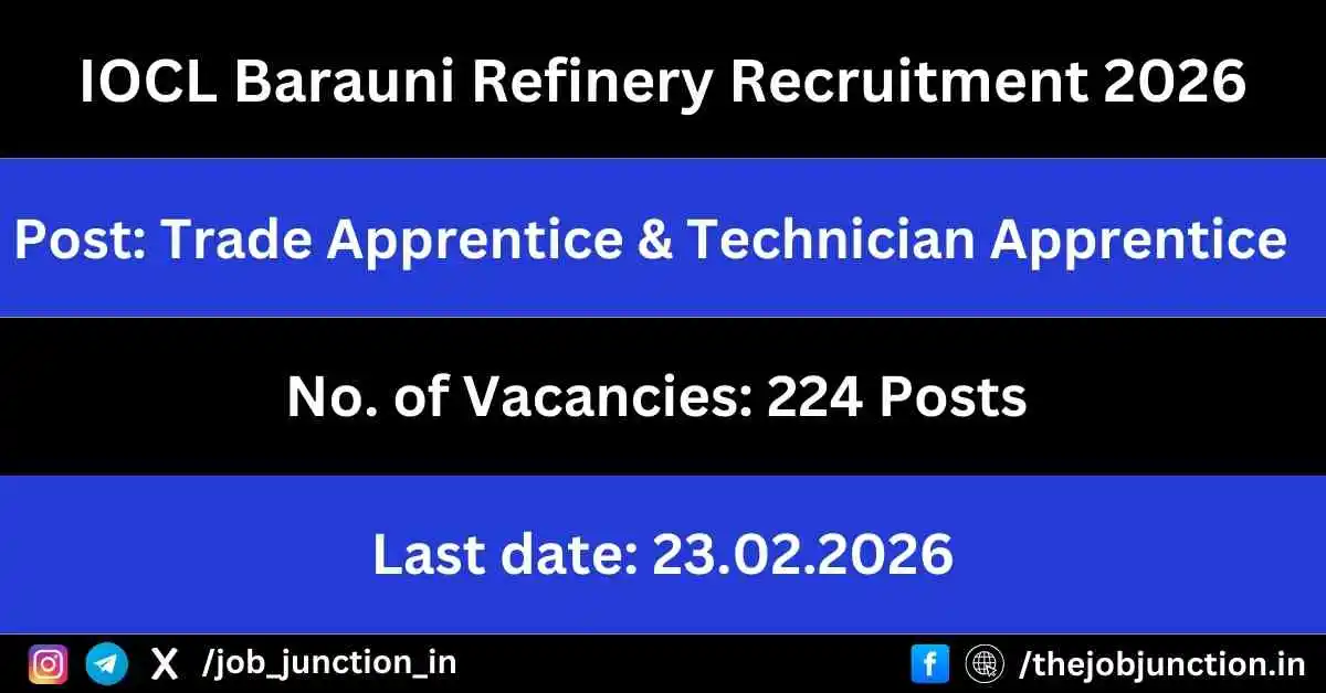 IOCL Barauni Refinery Recruitment 2026