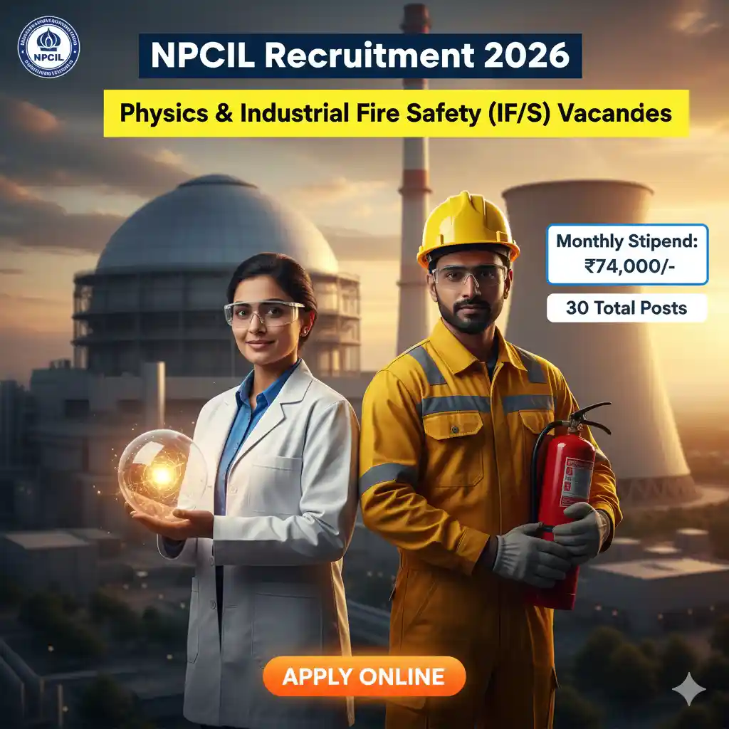 NPCIL Trainee Recruitment 2026 JOB JUNCTION NPCIL Trainee Recruitment 2026