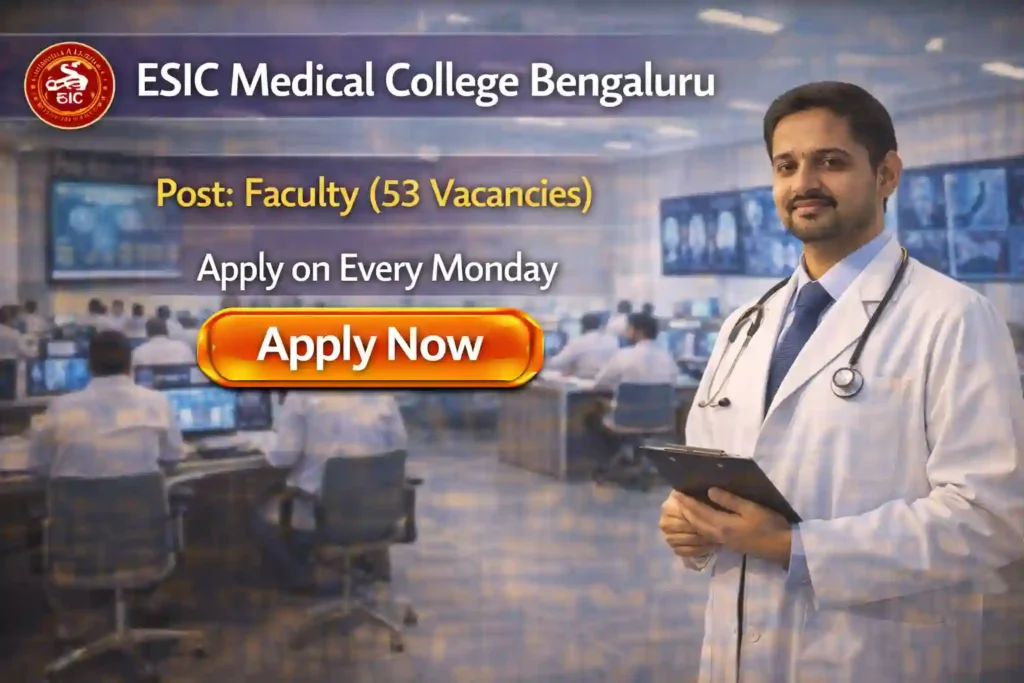 ESIC Bangalore Teacher Recruitment 2026 JOB JUNCTION ESIC Bangalore Teacher Recruitment 2026