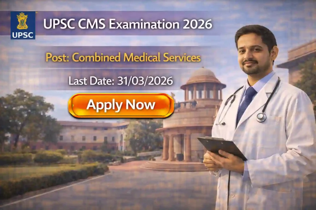UPSC CMS Recruitment 2026 JOB JUNCTION UPSC CMS Recruitment 2026