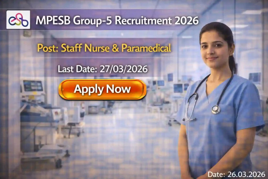 MPESB Group 5 Recruitment 2026 JOB JUNCTION MPESB Group 5 Recruitment 2026