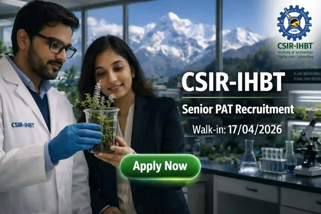 IHBT Senior PAT Recruitment 2026 JOB JUNCTION IHBT Senior PAT Recruitment 2026 Notification
